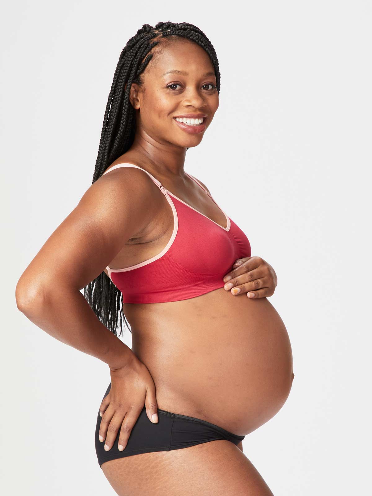 KNIX Seamless BlissFit Leakproof Nursing Bra - Wireless, Seamless Spandex Maternity  Bra for Breastfeeding Women - Black, Small (32A-DD) at  Women's  Clothing store